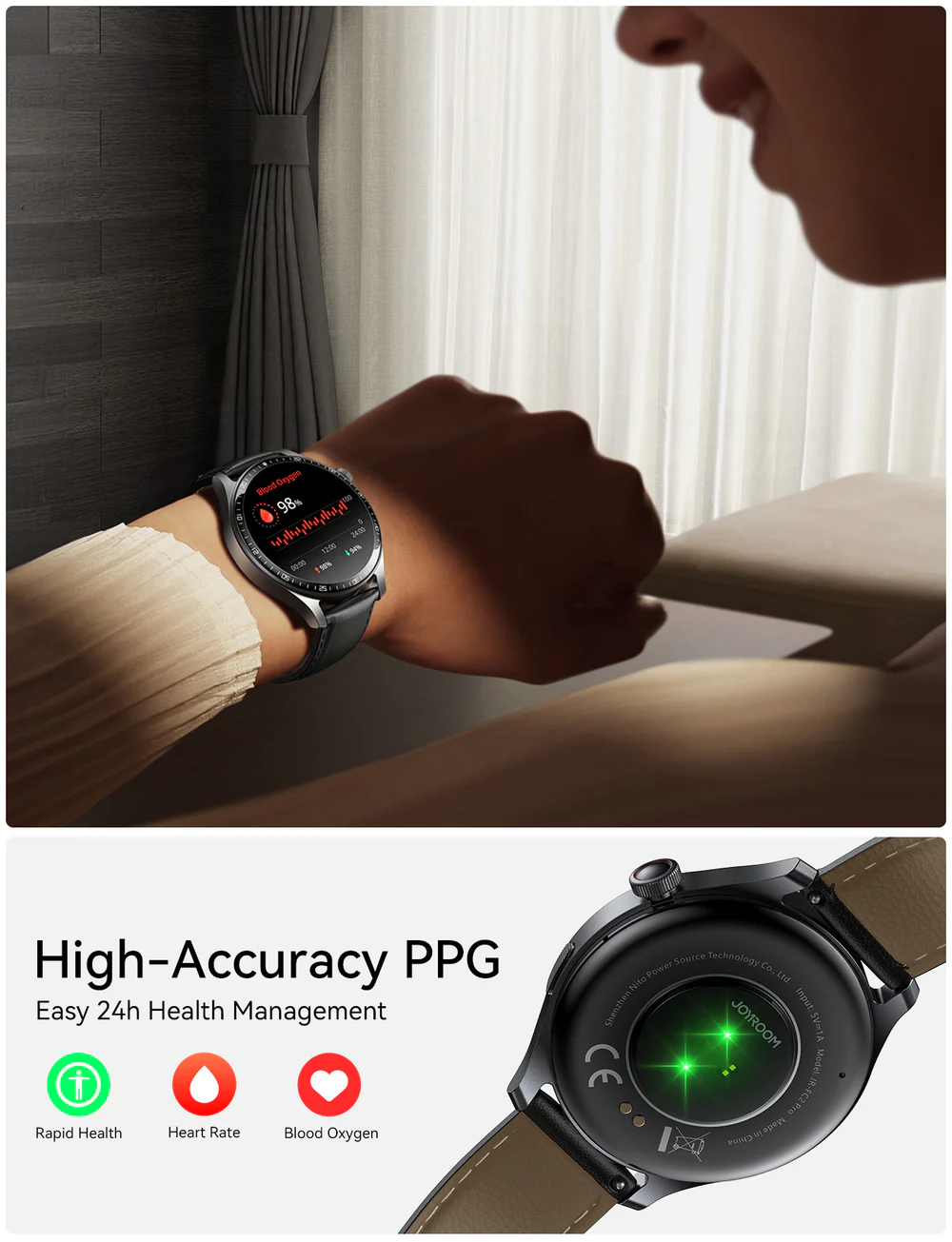 JOYROOM JR-FC2 Pro Classic Series Smart Watch – Space Grey
